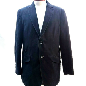 Madison Mens Sport Coat‎ Black Pinstripe Cotton Sue